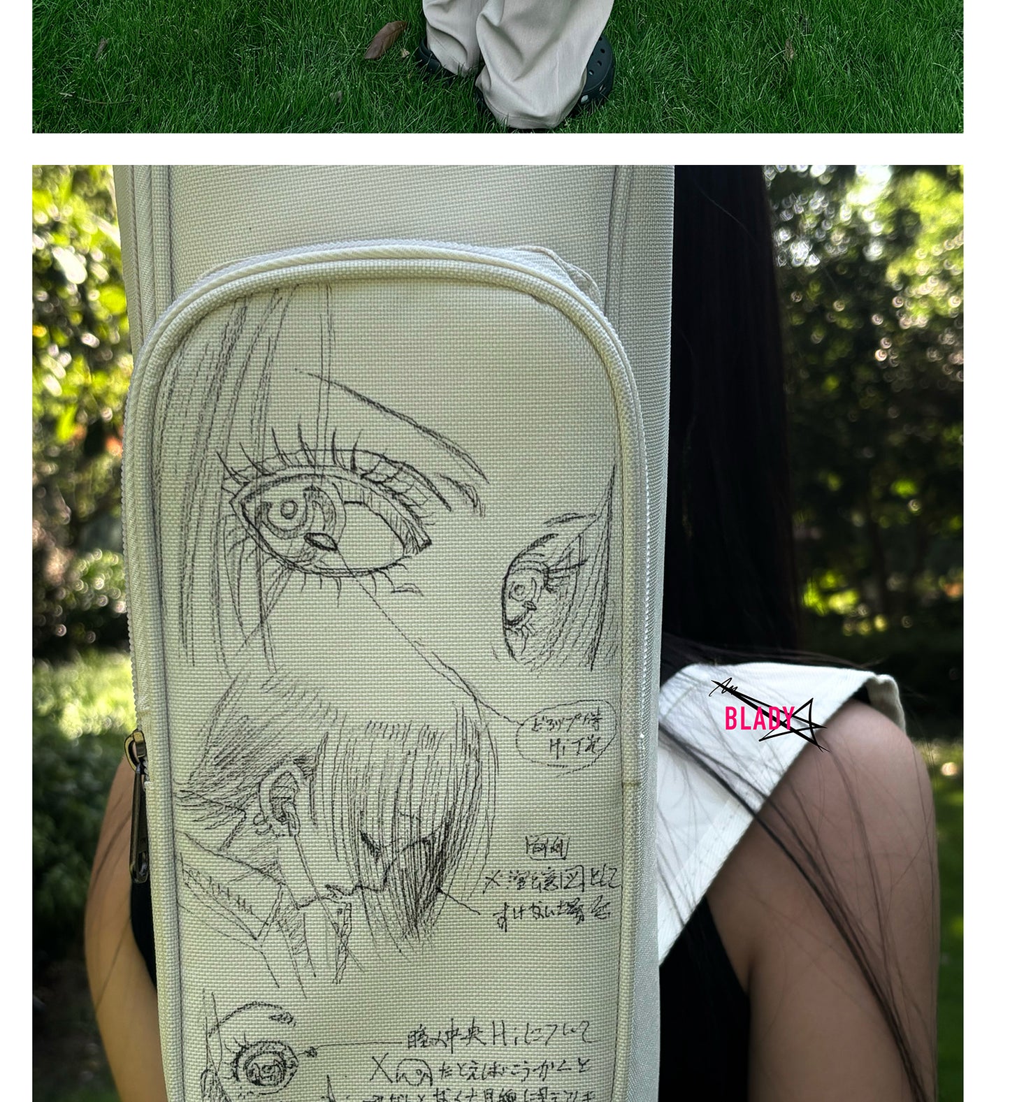 Shin from NANA Guitar Bag|Hand-Painted Original Design|Punk Rock Style, Fits Acoustic, Electric & Bass