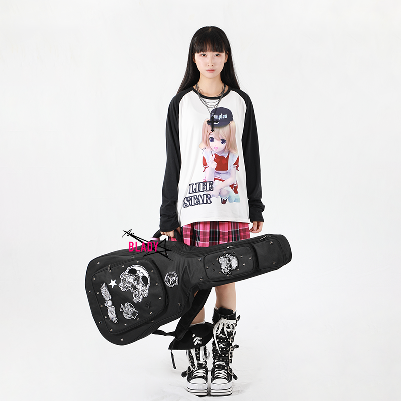 Black Skull Guitar Bag-Shockproof and waterproof