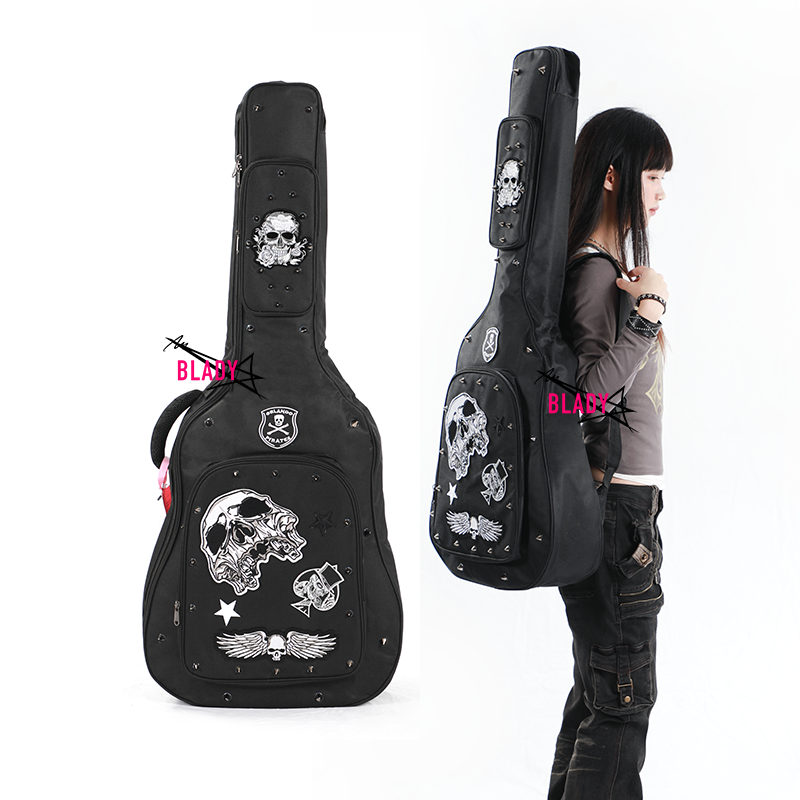 Black Skull Guitar Bag-Shockproof and waterproof