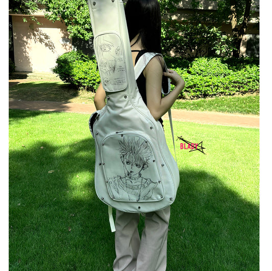 Shin from NANA Guitar Bag｜Hand-Painted Original Design｜Punk Rock Style, Fits Acoustic, Electric & Bass
