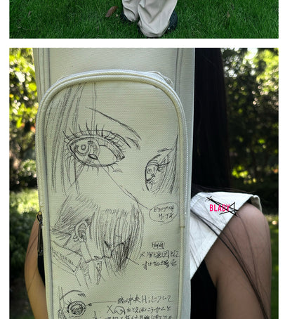 Shin from NANA Guitar Bag｜Hand-Painted Original Design｜Punk Rock Style, Fits Acoustic, Electric & Bass