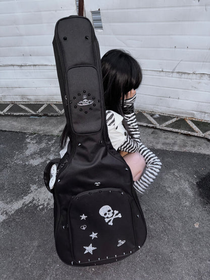 Skull-Studded Guitar Gig Bag| SHigh-Impact Rock| Shockproof and waterproof